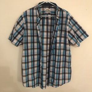 Men’s Van Heusen Blue plaid button down shirt